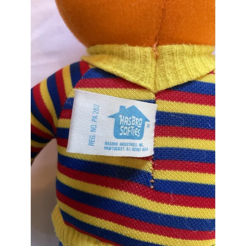 Vintage Hasbro Sesame Street Ernie Plush Soft‎ Stuffed 1984 1985